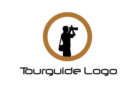 photographer in circle logo