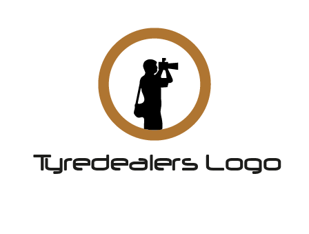 photographer in circle logo