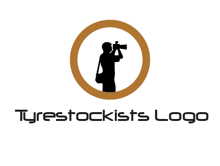 photographer in circle logo