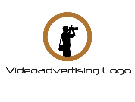 photographer in circle logo