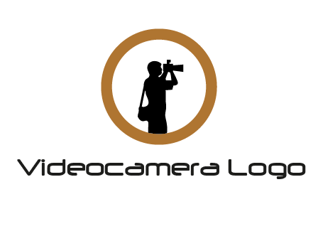 photographer in circle logo