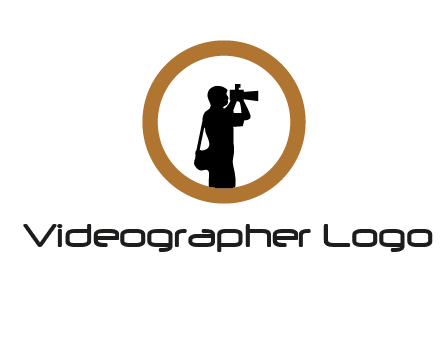 photographer in circle logo