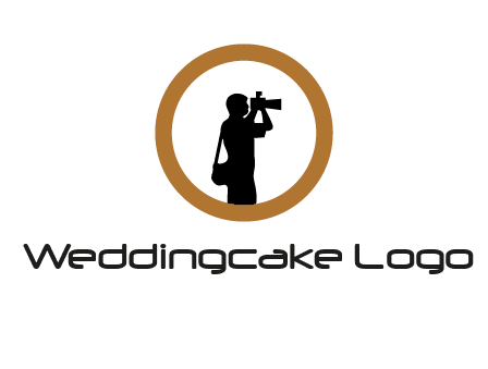 photographer in circle logo