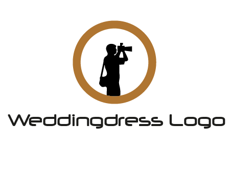 photographer in circle logo