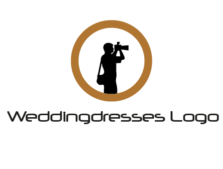 photographer in circle logo