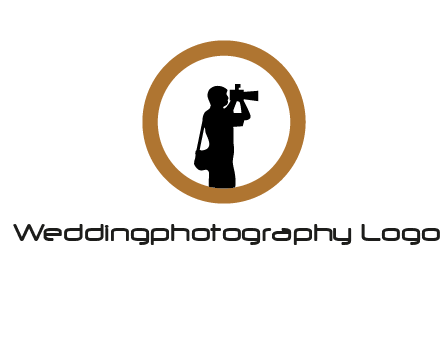 photographer in circle logo