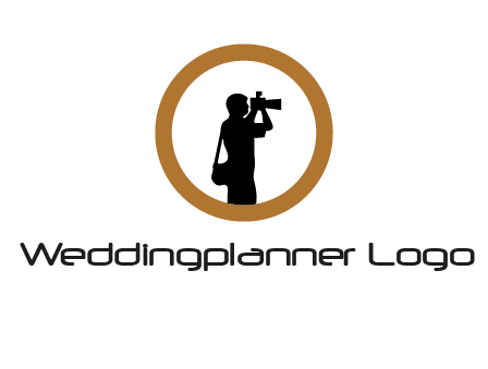 photographer in circle logo