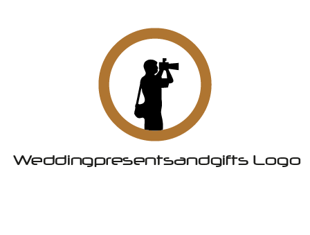 photographer in circle logo