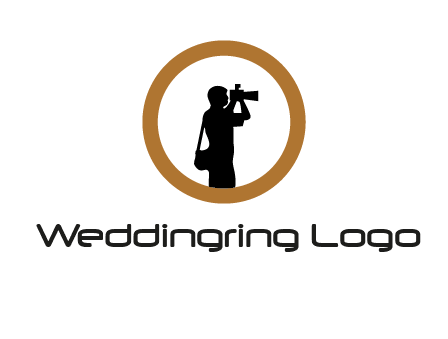 photographer in circle logo