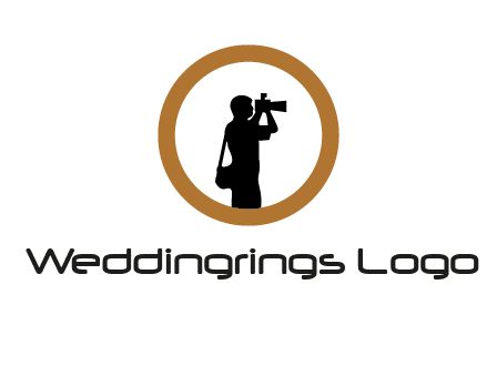 photographer in circle logo