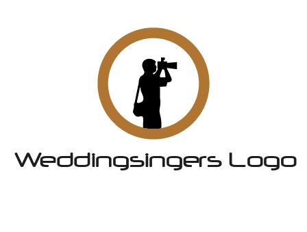 photographer in circle logo