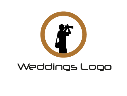 photographer in circle logo
