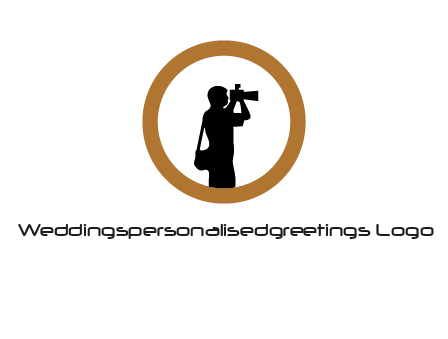 photographer in circle logo
