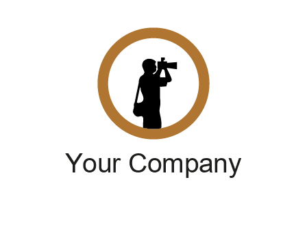 photographer in circle logo