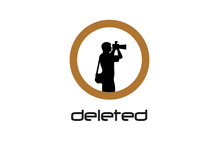 photographer in circle logo