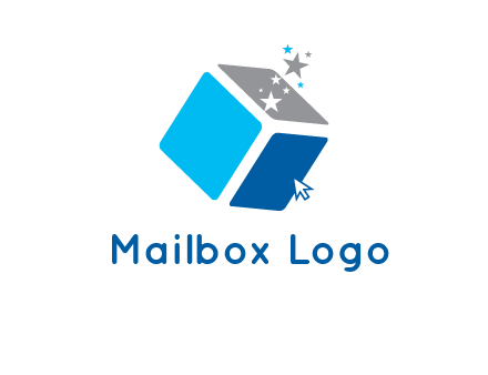 stars with 3D block logo