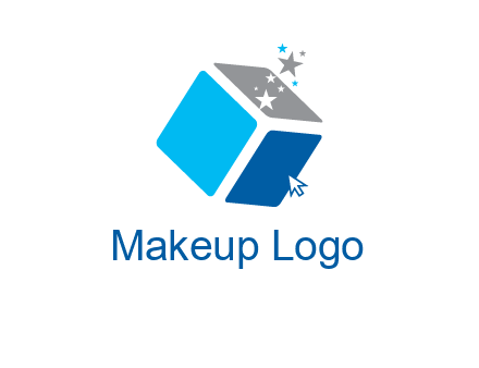 stars with 3D block logo
