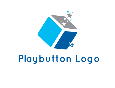stars with 3D block logo