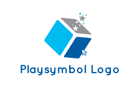 stars with 3D block logo