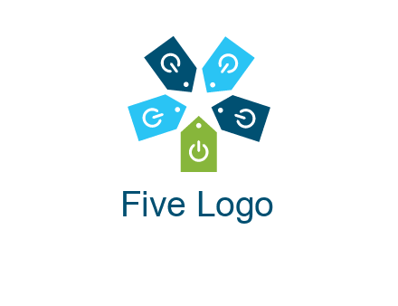 price tag with power button logo