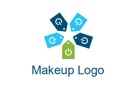 price tag with power button logo
