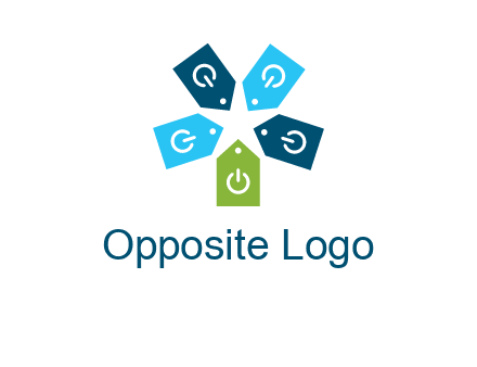 price tag with power button logo