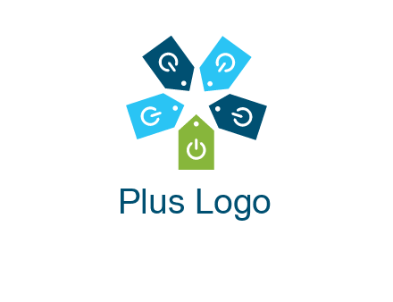 price tag with power button logo