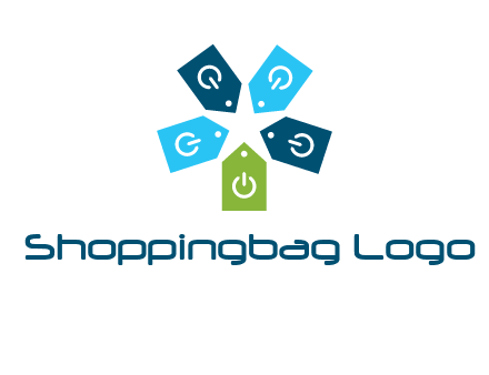 price tag with power button logo
