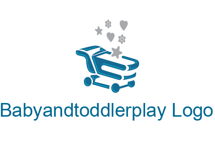 stars with shopping trolley logo
