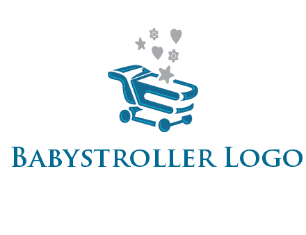 stars with shopping trolley logo
