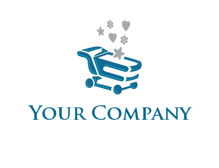 stars with shopping trolley logo