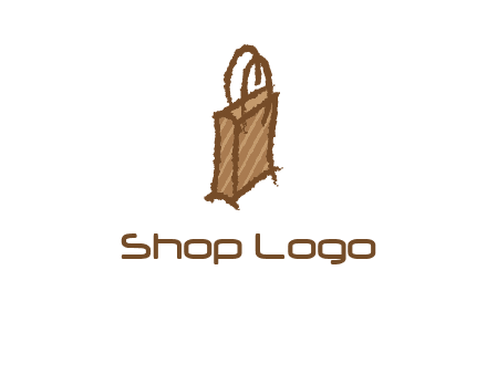 grunge shopping logo