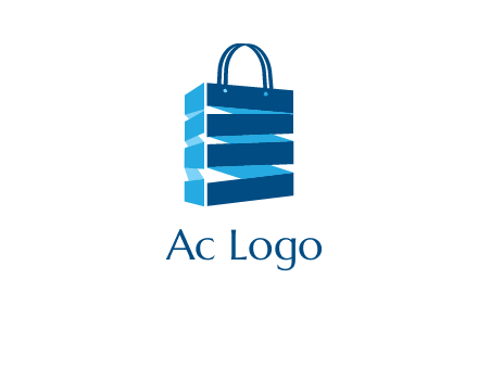 3D shopping logo