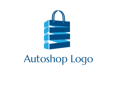3D shopping logo