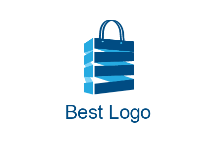 3D shopping logo