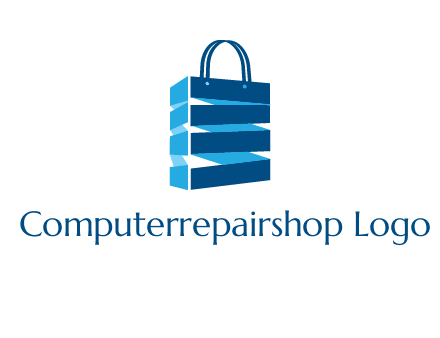 3D shopping logo