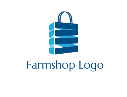 3D shopping logo