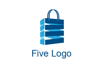 3D shopping logo