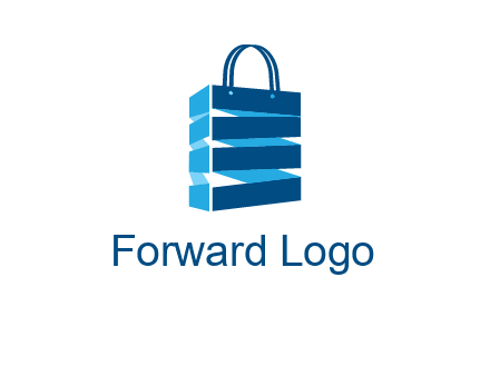 3D shopping logo