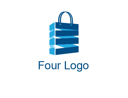 3D shopping logo