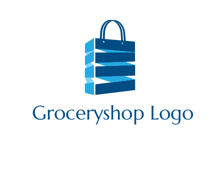 3D shopping logo