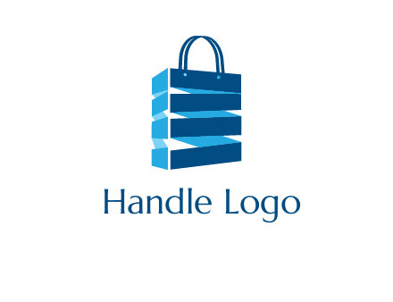3D shopping logo