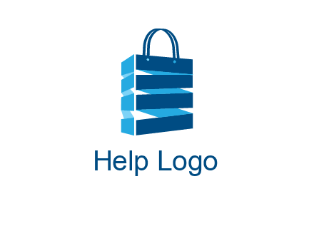 3D shopping logo