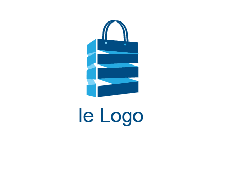 3D shopping logo