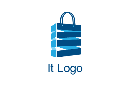 3D shopping logo