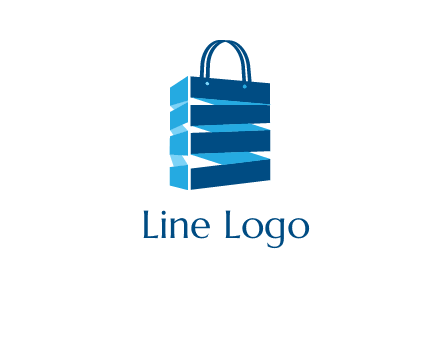 3D shopping logo