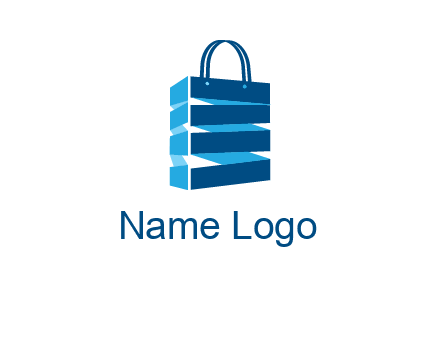 3D shopping logo