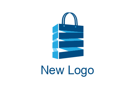 3D shopping logo