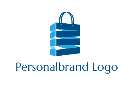 3D shopping logo