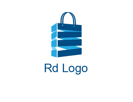 3D shopping logo